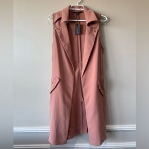 Dusty Rose Sleeveless Blazer